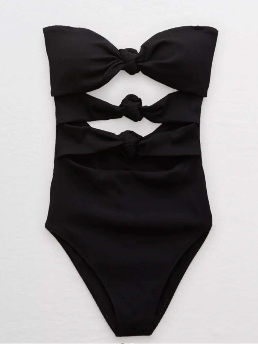 Aerie Ribbed Triple Knot One Piece Swimsuit